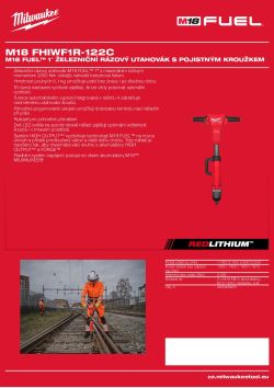 MILWAUKEE M18 FUEL™ 1″ železniční rázový utahovák s pojistným kroužkem 4933499202 A4 PDF