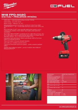 MILWAUKEE M18 FUEL™ příklepová vrtačka 4933451253 A4 PDF