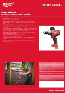 MILWAUKEE M18 FUEL™ příklepová vrtačka 4933451060 A4 PDF