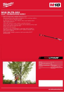 MILWAUKEE M18™ teleskopické nůžky 4933480867 A4 PDF