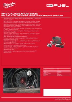 MILWAUKEE M18 FUEL™ 125 mm úhlová bruska 4933471280 A4 PDF