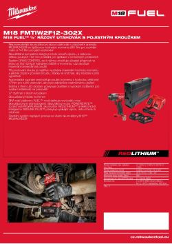 MILWAUKEE M18 FUEL™ ½″ Rázový utahovák s pojistným kroužkem 4933479260 A4 PDF
