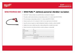 MILWAUKEE M18 FUEL™ jehlový ponorný vibrátor na beton s kabelem 1,2 m 4933479597 A4 PDF