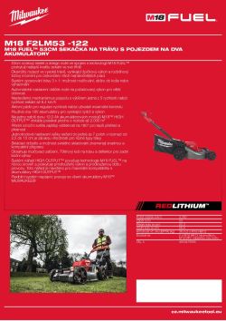 MILWAUKEE M18 FUEL™ 53 cm sekačka na trávu s pojezdem na dva akumulátory 4933479822 A4 PDF