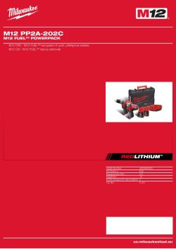 MILWAUKEE M12 FUEL™ sada nářadí 4933440900 A4 PDF