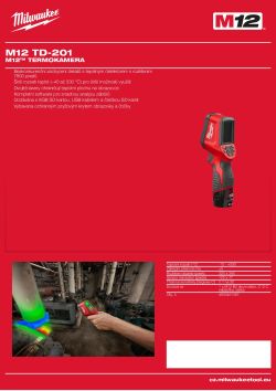 MILWAUKEE M12™ TERMOKAMERA 4933451387 A4 PDF