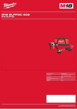 MILWAUKEE M18 BLPP3C 4933498565 A4 PDF