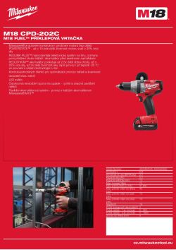 MILWAUKEE M18 FUEL™ příklepová vrtačka 4933440545 A4 PDF