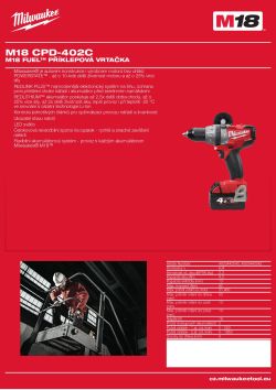 MILWAUKEE M18 FUEL™ příklepová vrtačka 4933440542 A4 PDF