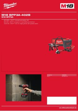 MILWAUKEE M18 BPP3A 4933464140 A4 PDF