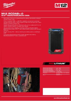 MILWAUKEE Rádio/nabíječka DAB+ M12™ 4933472115 A4 PDF