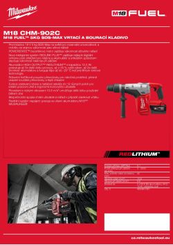 MILWAUKEE M18 FUEL™ 5kg SDS-Max vrtací a bourací kladivo 4933451412 A4 PDF