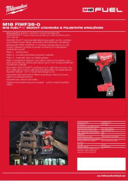 MILWAUKEE M18 FUEL™ 3/8˝ Rázový utahovák s pojistným kroužkem 4933451073 A4 PDF