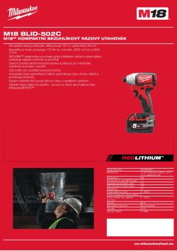 MILWAUKEE M18™ kompaktní bezuhlíkový rázový utahovák 4933448457 A4 PDF