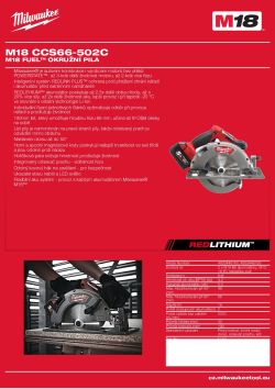 MILWAUKEE M18 FUEL™ okružní pila 4933448163 A4 PDF