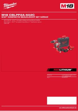 MILWAUKEE Kompaktní sada nářadí s bezuhlíkovým motorem M18™ SFX 4933478545 A4 PDF