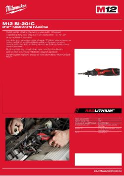 MILWAUKEE M12™ kompaktní páječka 4933459762 A4 PDF
