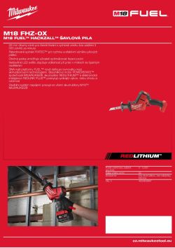 MILWAUKEE M18 FUEL™ HACKZALL™ šavlová pila 4933500564 A4 PDF