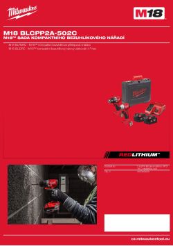 MILWAUKEE M18™ kompaktní bezuhlíková sada nářadí 4933499291 A4 PDF