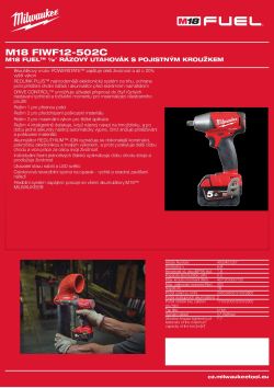 MILWAUKEE M18 FUEL™ ½″ rázový utahovák s pojistným kroužkem 4933451257 A4 PDF