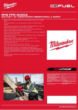 MILWAUKEE M18 FUEL™ 34° konstrukční hřebíkovačka 4933479083 A4 PDF