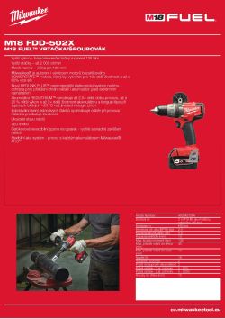 MILWAUKEE M18 FUEL™ Vrtací šroubovák 4933451064 A4 PDF