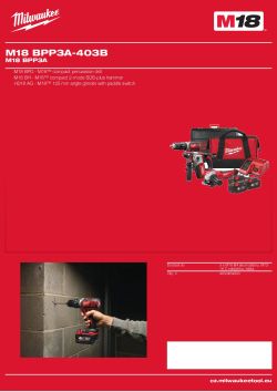 MILWAUKEE M18 BPP3A 4933464900 A4 PDF