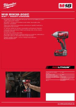 MILWAUKEE M18™ ⅜″ rázový utahovák 4933446201 A4 PDF