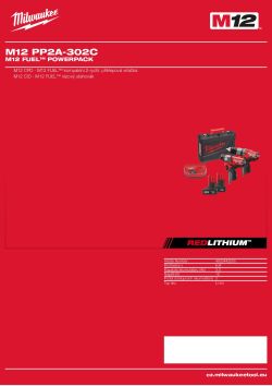 MILWAUKEE M12 FUEL™ powerpack 4933443255 A4 PDF