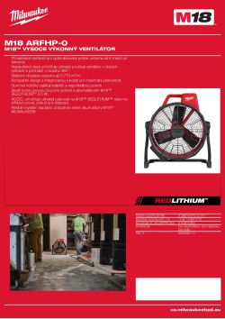 MILWAUKEE M18™ vysoce výkonný ventilátor 4933492111 A4 PDF