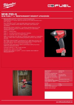 MILWAUKEE M18 FUEL™ 1/4˝ Šestihranný rázový utahovák 4933451065 A4 PDF
