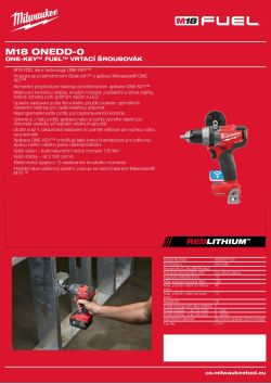 MILWAUKEE ONE-KEY™ FUEL™ vrtací šroubovák 4933451150 A4 PDF
