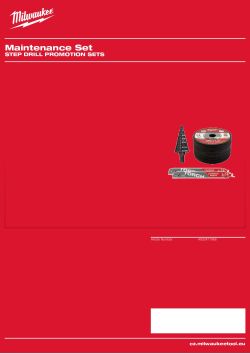 MILWAUKEE Step Drill Promotion Sets 4932471966 A4 PDF