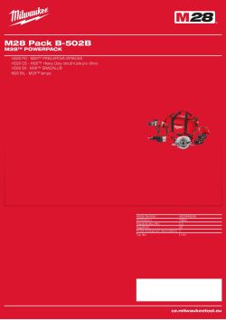 MILWAUKEE M28™ sada nářadí B 4933448546 A4 PDF