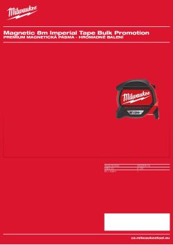 MILWAUKEE 8m/26ft - metrický a palce - hromadné balení 4932464178 A4 PDF