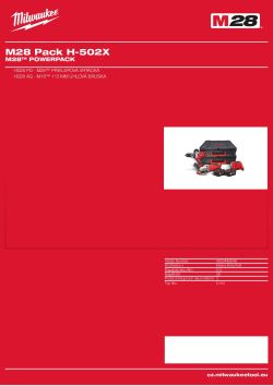 MILWAUKEE M28™ sada nářadí H 4933448548 A4 PDF