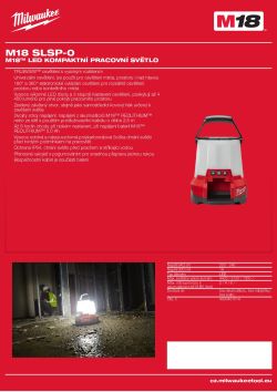 MILWAUKEE M18™ LED kompaktní pracovní světlo 4933451514 A4 PDF