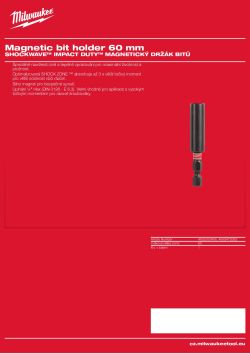 MILWAUKEE Magnetický držák bitů 60 mm 4932472062 A4 PDF