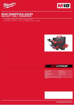MILWAUKEE M18 ONEPP2A 4933459705 A4 PDF