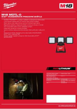 MILWAUKEE M18™ vícesměrové pracovní světlo 4933499000 A4 PDF