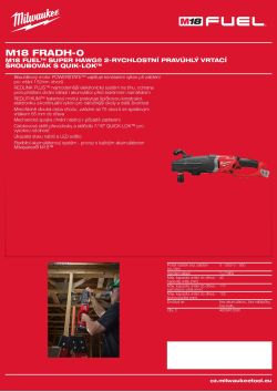 MILWAUKEE M18 FUEL™ SUPER HAWG® 2-rychlostní pravoúhlý vrtací šroubovák s QUIK-LOK™ 4933451290 A4 PDF