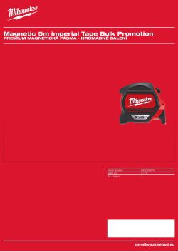 MILWAUKEE 5m/16ft - metrický a palce - hromadné balení 4932459374 A4 PDF