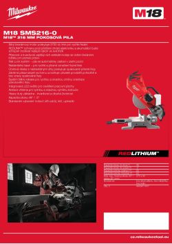 MILWAUKEE M18™ 216 mm pokosová pila 4933471057 A4 PDF