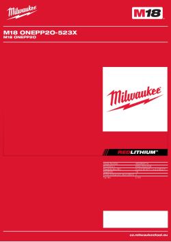 MILWAUKEE M18 ONEPP2O 4933464774 A4 PDF