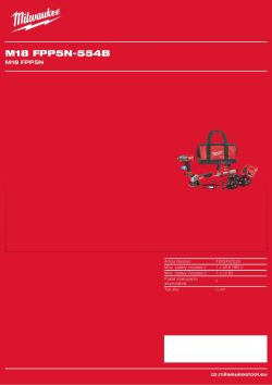 MILWAUKEE M18 ™ promo set nářadí 4933492526 A4 PDF