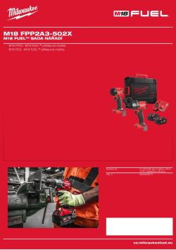MILWAUKEE M18 FUEL™ sada nářadí 4933480876 A4 PDF