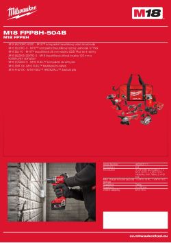 MILWAUKEE M18 FPP8H 4933500111 A4 PDF