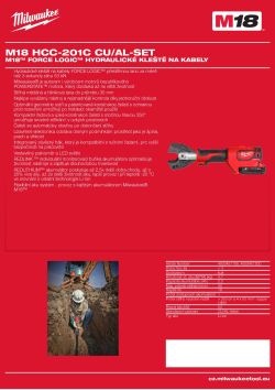MILWAUKEE M18™ FORCE LOGIC™ Hydraulické kleště na kabely 4933451199 A4 PDF
