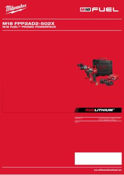 MILWAUKEE M18™ promo set nářadí 4933480468 A4 PDF