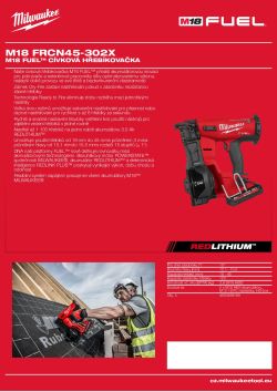 MILWAUKEE M18 FUEL™ cívková hřebíkovačka 4933498170 A4 PDF